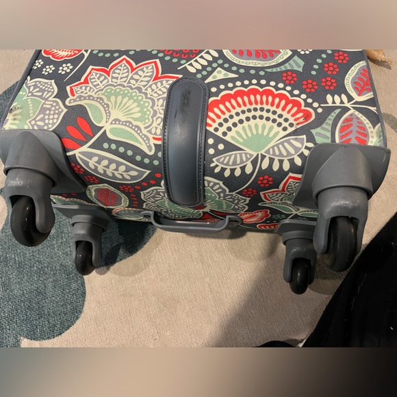 Vera Bradley carry-on rolling soft side luggage in Nomadic Floral - Picture 4 of 7